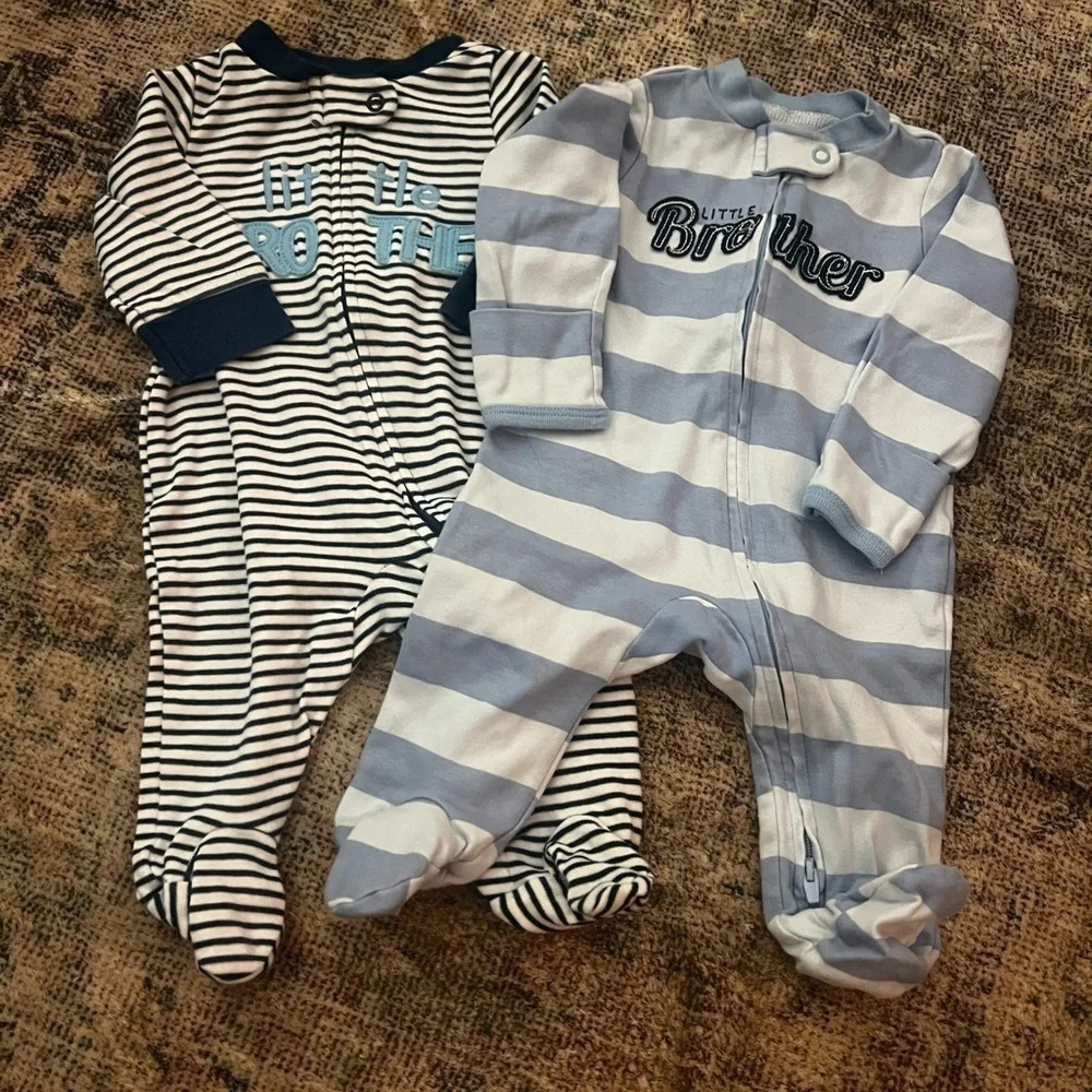 Carter’s Little Brother Striped Kids One Piece Set 3 Months